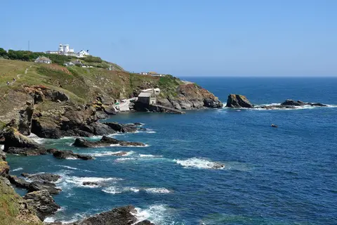 Photo of the coast at Lizard Point, Cornwall, south west England.