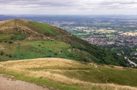 Photo of the Malvern Hills, a National Landscape in England.