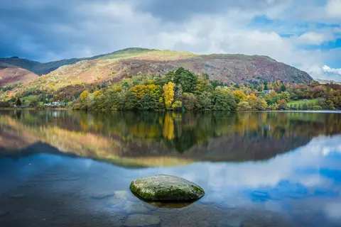 Photo of Grasmere, a village in the Lake District, Cumbria, north west England.