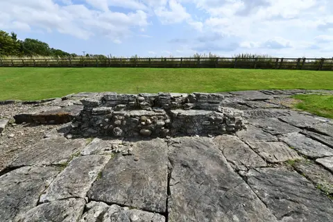Photo of Piercebridge Roman Bridge, a Roman site in North Yorkshire, northern England.
