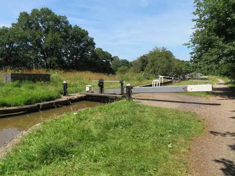 Photo of Audlem Locks, a landmark in Cheshire, north west England.