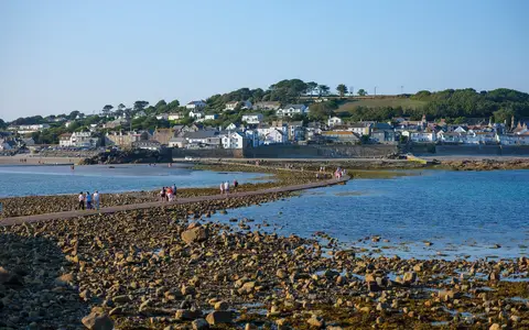 Photo of Marazion, a village in Cornwall, south west England.