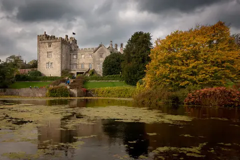 Photo of Sizergh Castle, a Grade II registered house & garden near Levens in the Lake District, Cumbria, north west England.