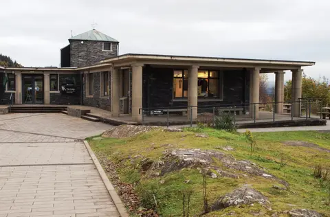 Photo: The Lodge Forest Visitor Centre, a viewpoint near Aberfoyle in Loch Lomond & The Trossachs, Stirling, central Scotland.