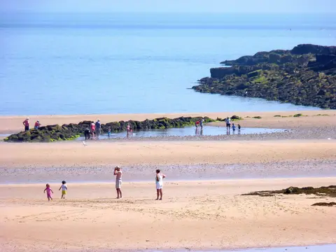 Photo of Lligwy Beach, a beach near Moelfre, Anglesey, north Wales.