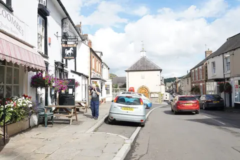 Photo of Clun, a village in Shropshire, central England.