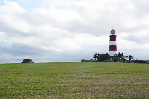 Photo of Happisburgh, a village in Norfolk, eastern England.