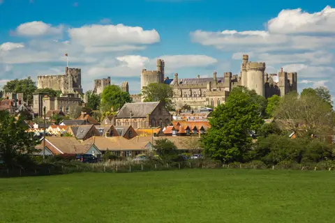 Photo of Arundel, a village in West Sussex, south east England.