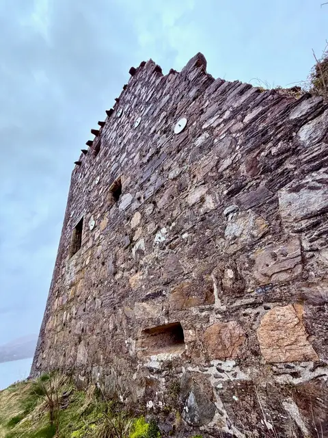Photo of Lachlan Castle, a ruined castle near Strachur, Argyll and Bute, the Scottish Highlands and Islands.