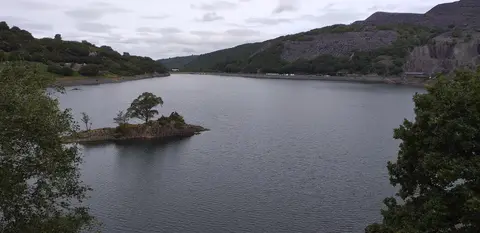 Photo of Llyn Peris, a lake near Llanberis, Gwynedd, north Wales.