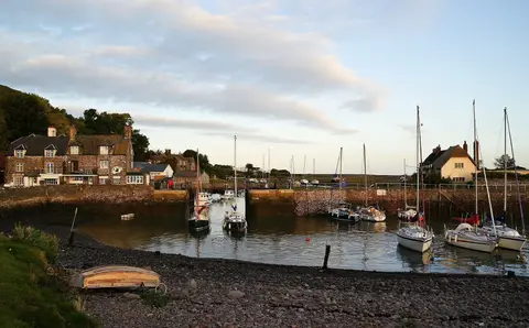 Photo of Porlock, a village in Exmoor, Somerset, south west England.