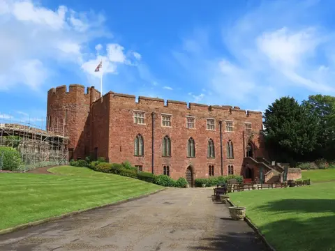 Photo of Shrewsbury Castle, a ruined castle in Shropshire, central England.