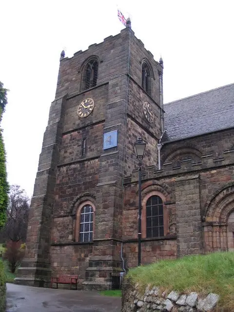 Photo of St Mary's Priory Church, Tutbury, a church in Staffordshire, central England.