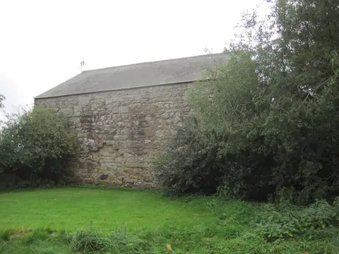 Photo of Gatehouse South bastle, a ruined tower house near Falstone, Northumberland, north east England.