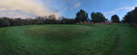 Photo of Flowerdown Barrows, a prehistoric mound near Winchester, Hampshire, south east England.