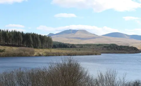 Photo of Usk Reservoir, a reservoir near Trecastle (Trecastell) in Bannau Brycheiniog, Carmarthenshire, south west Wales.