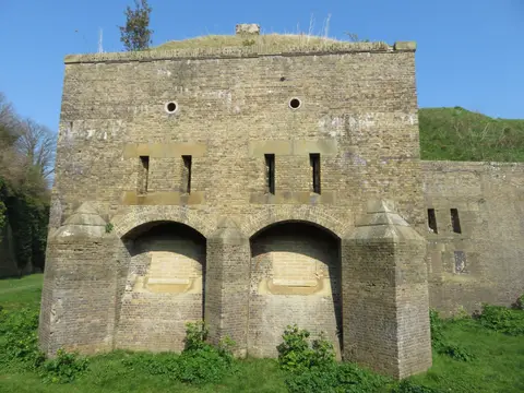 Photo of Western Heights, Dover, an artillery fort near Dover Priory, Kent, south east England.