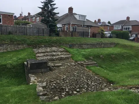 Photo of Benwell Vallum Crossing, a frontier wall near Newcastle upon Tyne, Tyne and Wear, north east England.