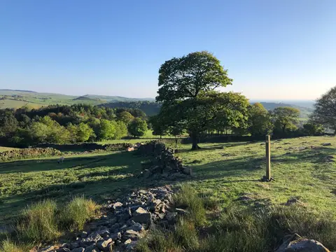 Photo along the Gritstone Trail, a 35-mile long-distance path running from Disley to Kidsgrove, England.