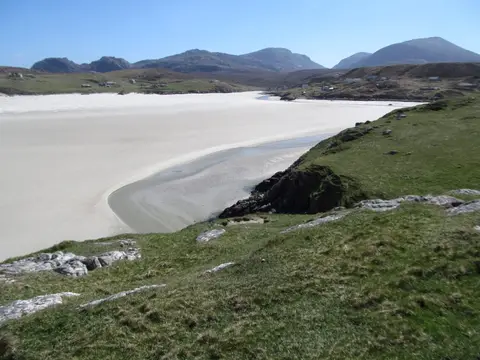 Photo of Uig Sands (Ardroil Beach), a beach in South Lewis, Harris and North Uist, Na h-Eileanan Siar, the Scottish Highlands and Islands.