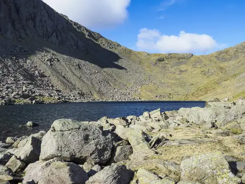 Photo of Goat's Water, a tarn near Coniston in the Lake District, Cumbria, north west England.