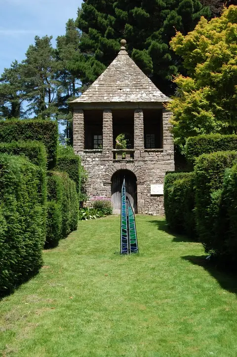 Photo of Wyndcliffe Court, a garden near St Arvans in the Wye Valley, Monmouthshire, south east Wales.
