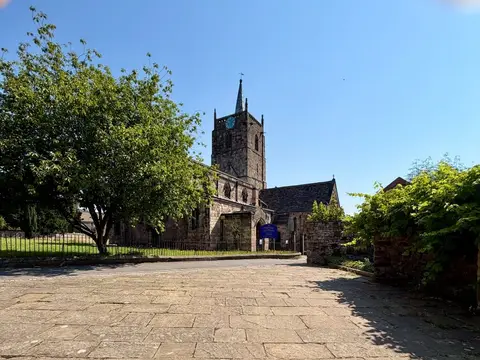 Photo of St Mary's Church, Wirksworth, a church in Derbyshire, central England.