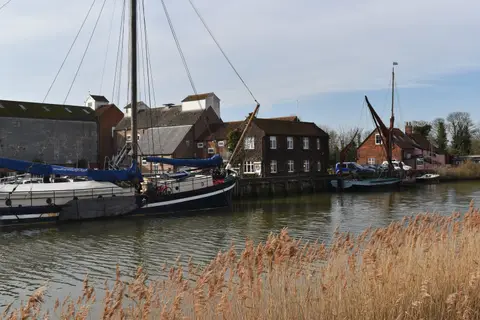 Photo of Snape Maltings, a visitor attraction in Suffolk, eastern England.