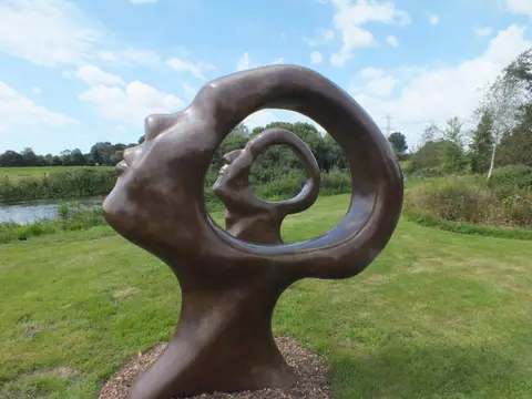 Photo of Sculpture by the Lakes, a garden near Pallington, Dorset, south west England.