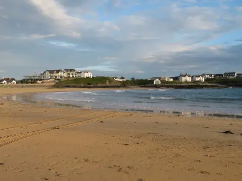 Photo of Trearddur Bay, a village in Anglesey, north Wales.
