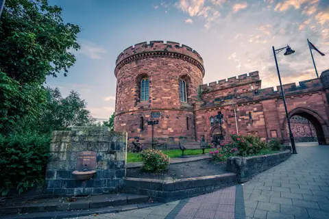 Photo of Carlisle Castle, a castle in Cumbria, north west England.