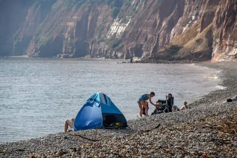 Photo of Sidmouth Jacobs Ladder, a swimming spot in Devon, south west England.