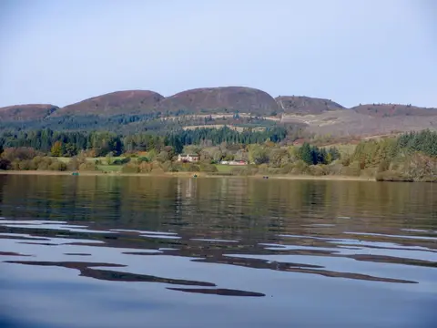 Photo of Lake of Menteith, a Lake near Port of Menteith in Loch Lomond & The Trossachs, Stirling, central Scotland.