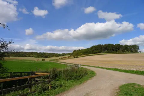 Photo along the Test Way, a 44-mile long-distance path running from Inkpen to Eling, England.