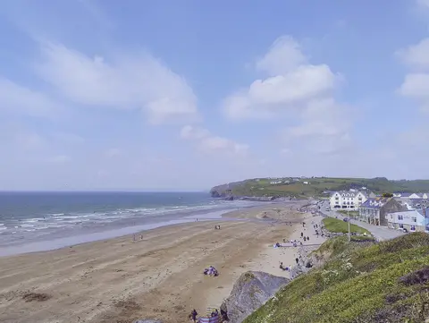 Photo of Broad Haven, a beach near Little Haven, Pembrokeshire, south west Wales.