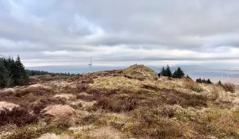 Photo: Craigairie Fell, a 321m hill near Barrhill, Dumfries and Galloway, southern Scotland.