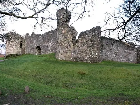 Photo of Inverlochy Castle, a ruined castle near Caol, Highland, the Scottish Highlands and Islands.