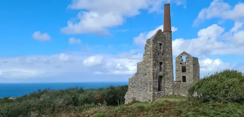 Photo of the coast at Zennor Sites, Cornwall, south west England.