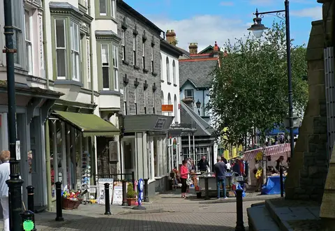 Photo of Machynlleth, a village in the Powys, mid Wales.