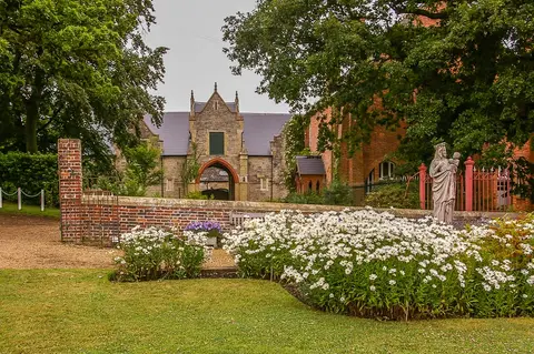 Photo of Quarr Abbey, an abbey near Brading, the Isle of Wight, south east England.