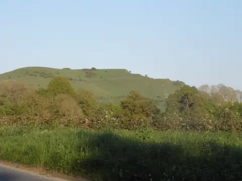 Photo of Cley Hill, a Site of Special Scientific Interest near Frome, Wiltshire, south west England.