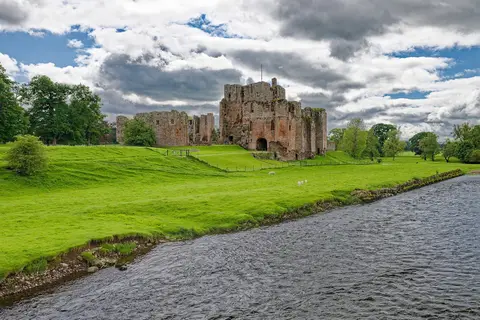 Photo of Brougham Castle and Roman fort, a Roman fort near Penrith, Cumbria, north west England.