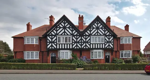 Photo of Port Sunlight, a village in Merseyside, north west England.