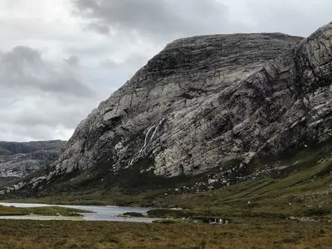 Photo of Loch Dionaird, a loch in North-West Sutherland, Highland, the Scottish Highlands and Islands.
