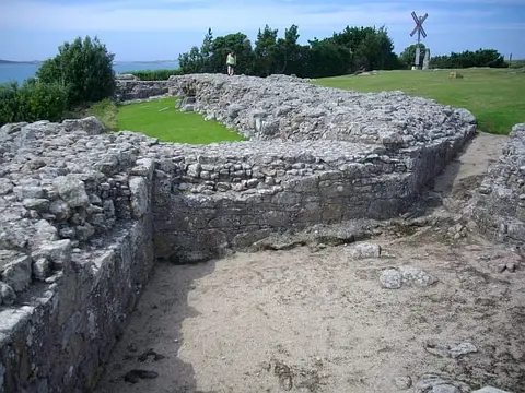 Photo of Harry's Walls, an artillery fort in Cornwall, south west England.