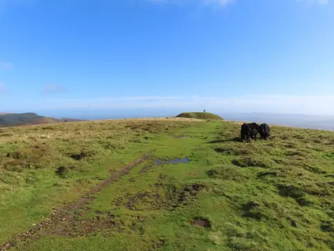 Photo: Twmbarlwm, a viewpoint near Newport, Caerphilly, south east Wales.