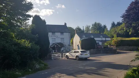 Photo of The Crown at Pantygelli, a pub in Bannau Brycheiniog, Monmouthshire, south east Wales.