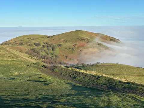 Photo: North Hill, a viewpoint near Great Malvern, Worcestershire, central England.