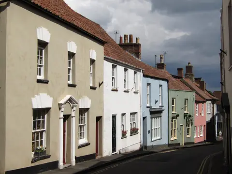 Photo of Axbridge, a village in Somerset, south west England.