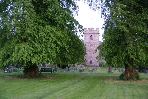 Photo of St Tysilio's Church, Meifod, a church in the Powys, mid Wales.
